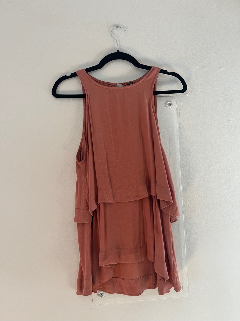 Free People Dusty Rose Layered High-Low Sleeveless Dress